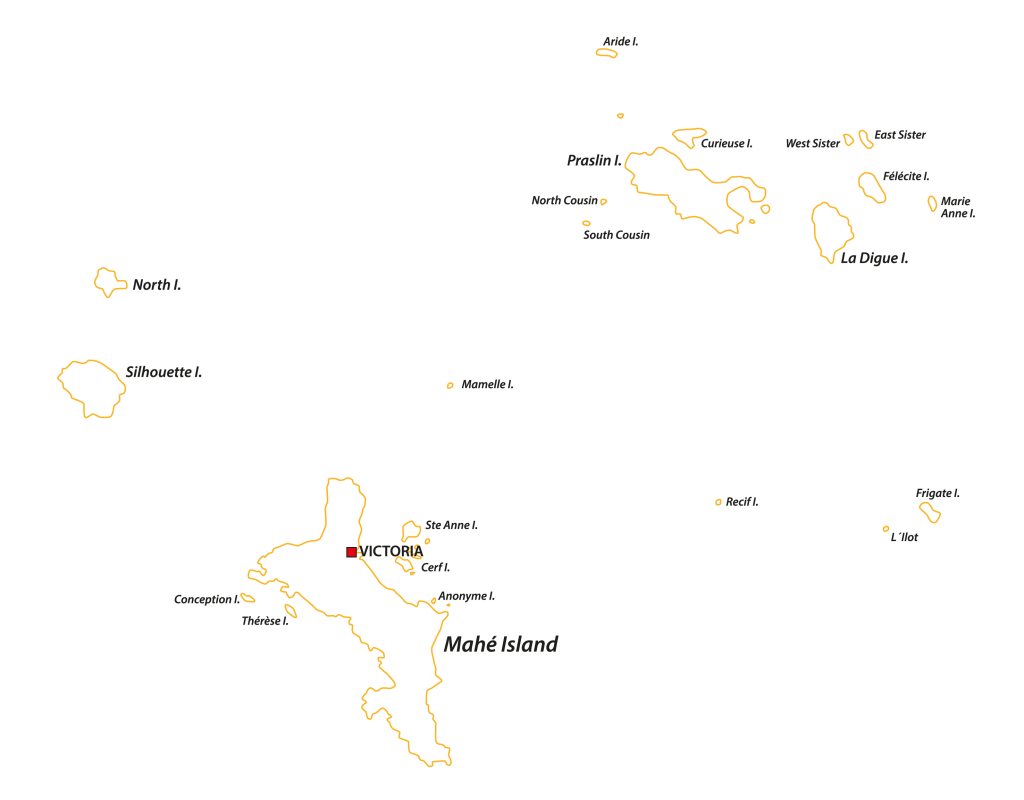 Carte des Seychelles